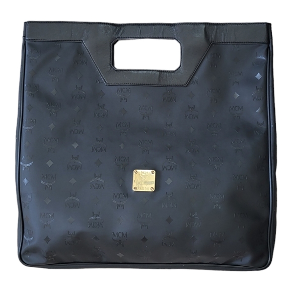 Vintage MCM Logo Monogram Shopper Tote Bag - Picture 2 of 11